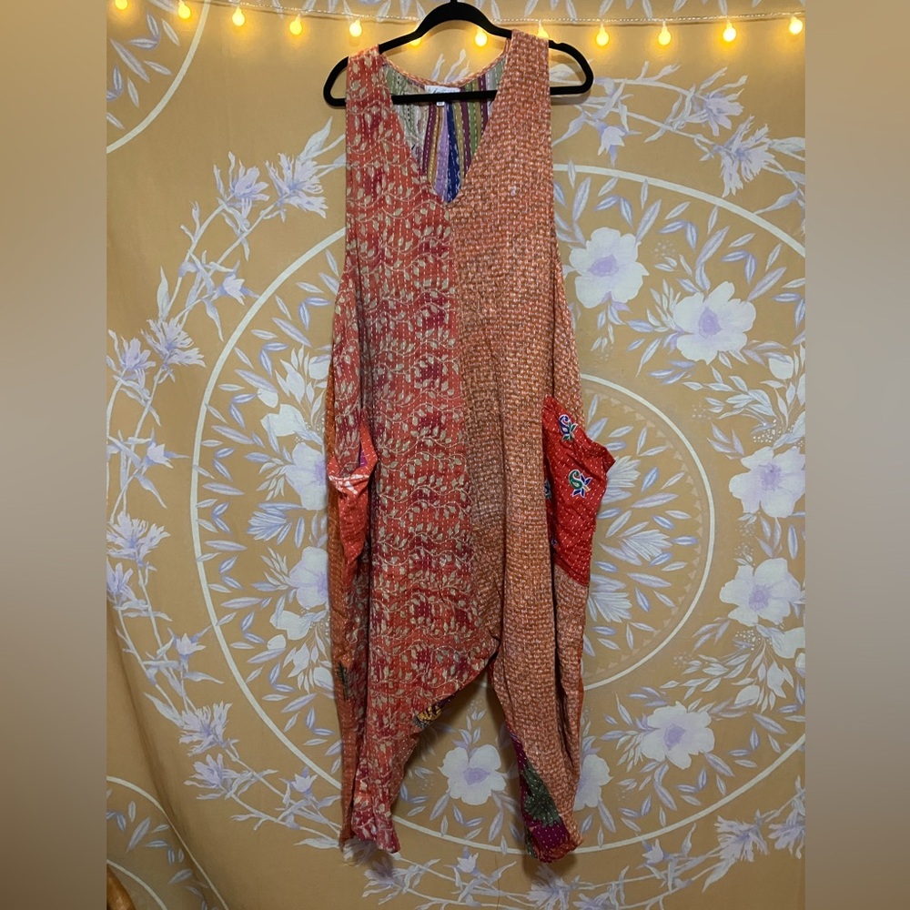 Kantha bae orange Erin jumpsuit